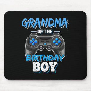 Grandma Of The Birthday Boy Matching Video Game Bi Mouse Mat