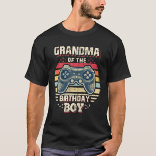 Grandma Of The Birthday Boy Matching Video Game Bi T-Shirt