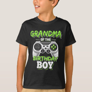 Grandma Of The Birthday Boy Matching Video Game Bi T-Shirt