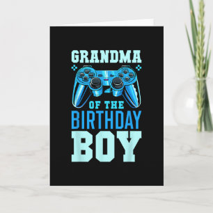 Grandma Of The Birthday Boy Matching Video Gamer B Card