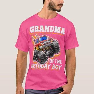 Grandma of the Birthday Boy Monster Truck Birthday T-Shirt