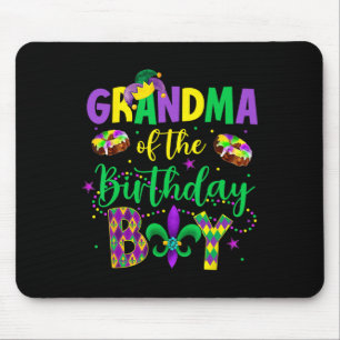 Grandma Of The Birthday Boy Shirt Mardi Gras Gigi  Mouse Mat