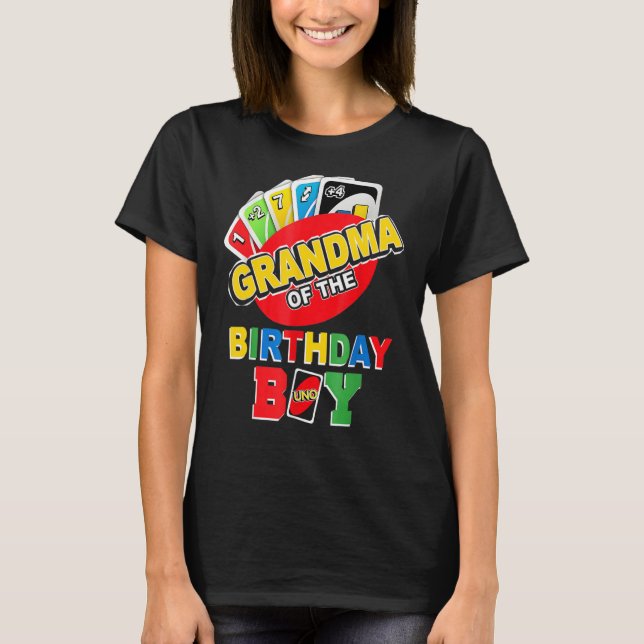 Grandma Of The Birthday Boy Shirt Uno Mummy Mama 1 (Front)