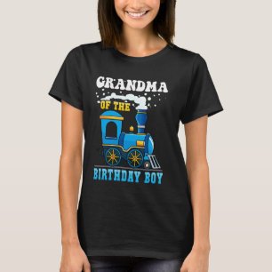 Grandma of the Birthday Boy Train Lover Family Mat T-Shirt