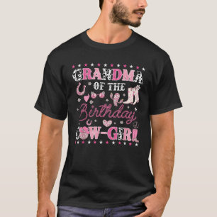 Grandma of The Birthday Cow Girl Disco Rodeo Weste T-Shirt