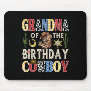 Grandma Of The Birthday Cowboy Rodeo Western Mouse Mat