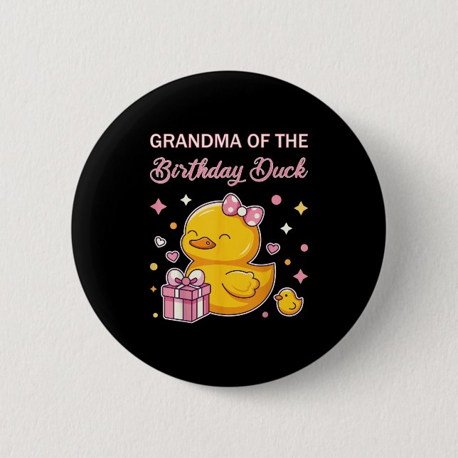 Grandma Of The Birthday Duck Christmas Anime Party 6 Cm Round Badge (Front)