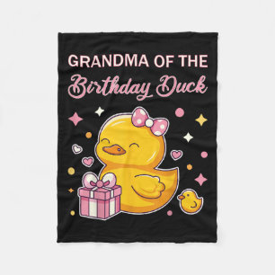 Grandma Of The Birthday Duck Christmas Anime Party Fleece Blanket
