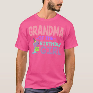 Grandma Of The Birthday For Girl Saurus Rex Dinosa T-Shirt
