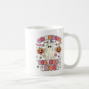 Grandma Of The Birthday Ghoul Groovy Halloween Gho Coffee Mug
