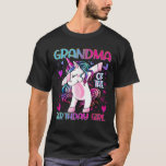 Grandma of the Birthday Girl Dabbing Unicorn Grand T-Shirt<br><div class="desc">Grandma of the Birthday Girl Dabbing Unicorn Grandmother</div>