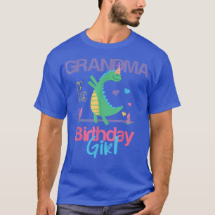 Grandma Of The Birthday Girl Dinosaur Theme Matchi T-Shirt