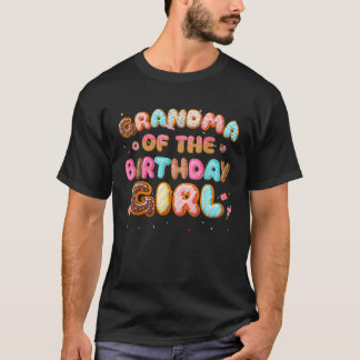 Grandma Of The Birthday Girl Donut Family Matching T-Shirt