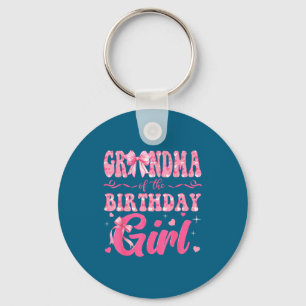 Grandma Of The Birthday Girl Family Nk Coquette Bo Key Ring