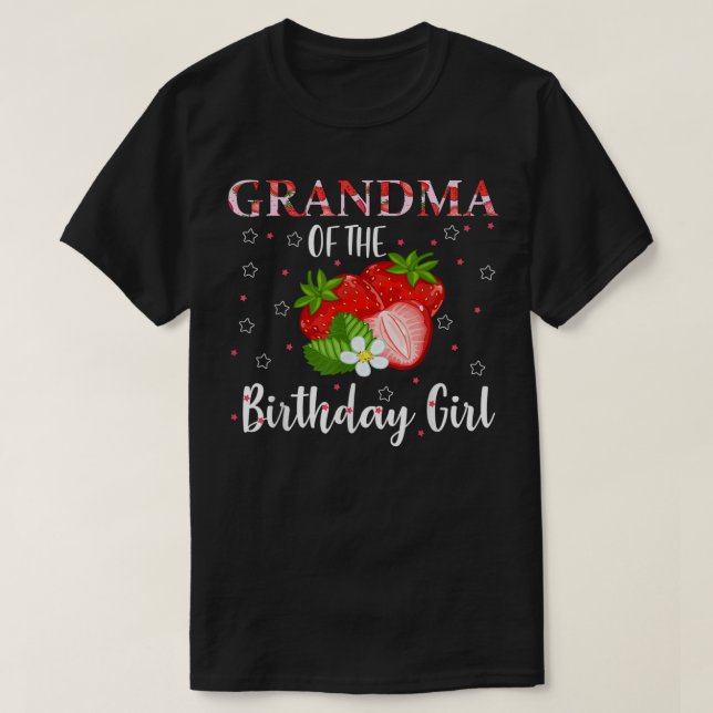 Grandma Of The Birthday Girl First birthday Berry  T-Shirt (Design Front)