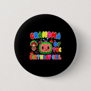 Grandma Of The Birthday Girl Melon Family Matching 6 Cm Round Badge