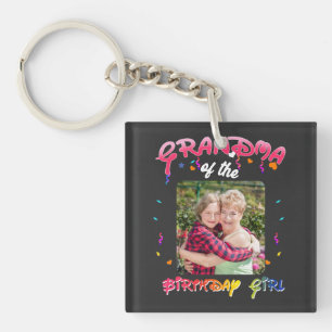 Grandma of the Birthday Girl Personalised Birthday Key Ring