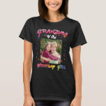 Grandma of the Birthday Girl Personalised Birthday T-Shirt<br><div class="desc">Make your granddaughter's birthday even more special with our customisable "Grandma of the Birthday Girl" TRXT design! This eye-catching design can be printed on a variety of high-quality POD products, including t-shirts, phone cases, and mugs. Featuring a bold and colourful design, this birthday gift is the perfect way to show...</div>