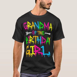 Grandma Of The Birthday Girl Retro 80's T-Shirt