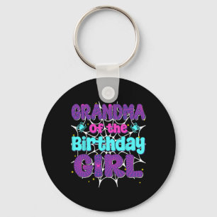 Grandma Of The Birthday Girl Spider Web Family Par Key Ring