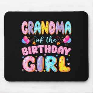 Grandma of the birthday girl sweet doughnut birthd mouse mat