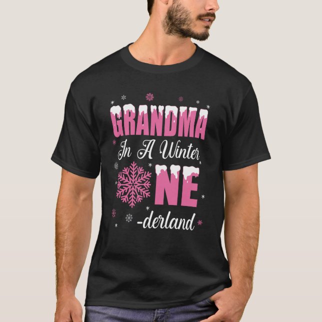 Grandma Of The Birthday Girl Winter Onederland 1st T-Shirt (Front)