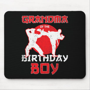 Grandma Of The Birthday Karate Taekwondo Boy Marti Mouse Mat