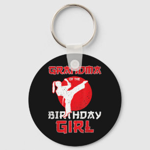 Grandma Of The Birthday Karate Taekwondo Girl Key Ring
