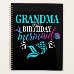 Grandma Of The Birthday Mermaid Matching Family Planner