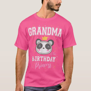Grandma of The Birthday Princess Cute Panda Bear B T-Shirt