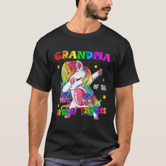 Grandma Of The Birthday Princess Funny Dabbing Uni T-Shirt