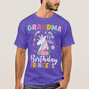 Grandma Of the Birthday Princess Unicorn Birthday  T-Shirt