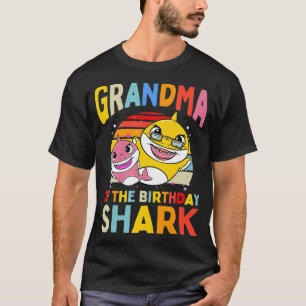Grandma Of The Birthday Shark Nana Matching Family T-Shirt