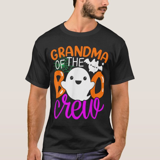 Grandma Of The Boo Crew Halloween Family Matching T-Shirt (Front)