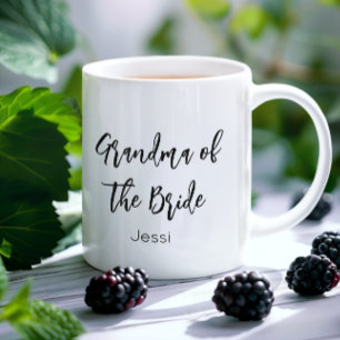 Grandma of the Bride Black White Wedding Mug