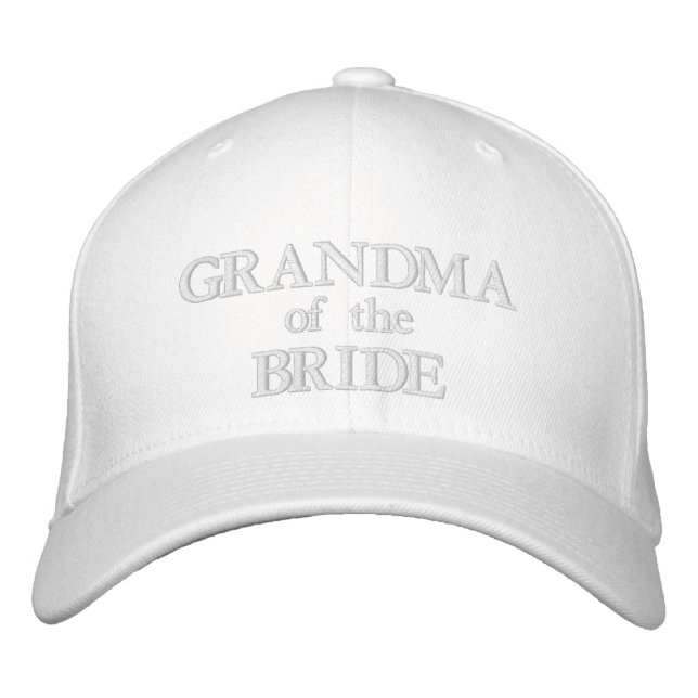 Grandma of the Bride blush pink custom wedding Embroidered Hat (Front)