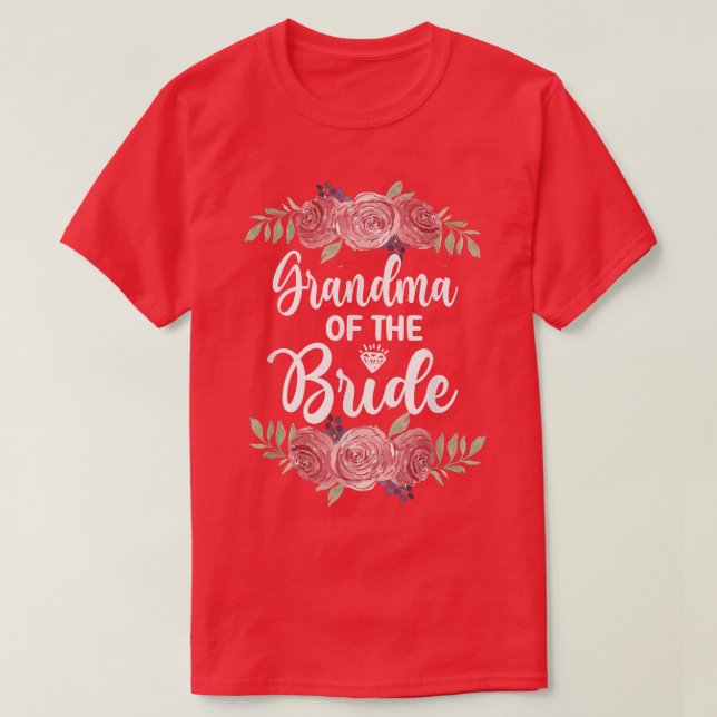 Grandma Of The Bride Bridal Shower Wedding Party  T-Shirt (Design Front)