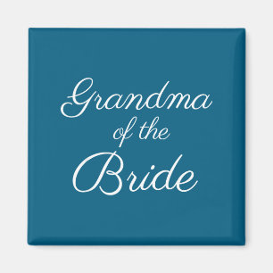 Grandma of the bride wedding & bridal white magnet