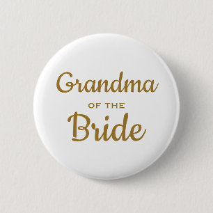 Grandma of the Bride Wedding Custom  Button