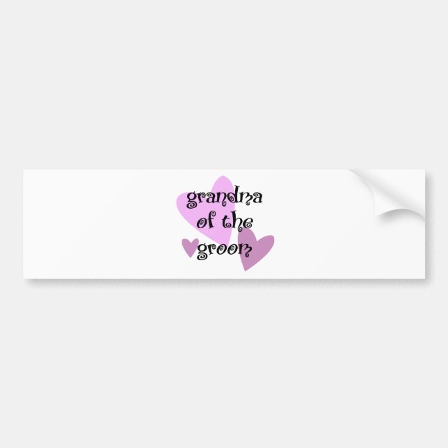 Grandma of the Groom Bumper Sticker (Front)