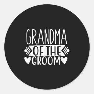Grandma Of The Groom Tees Wedding Gift Bachelorett Classic Round Sticker