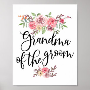 Grandma Of The Groom Wedding Bridal Party _1 Poster