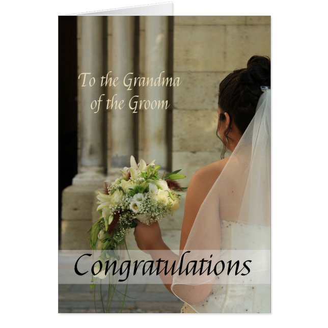 Grandma of the groom wedding congratulations (Front)
