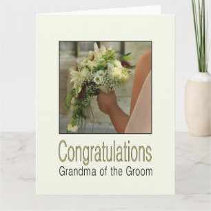 Grandma of the groom wedding congratulations card