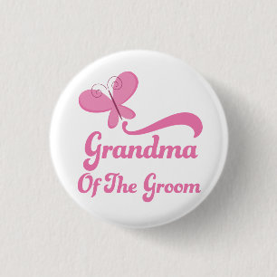 Grandma of the Groom Wedding Party 3 Cm Round Badge