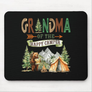 Grandma of the happy camper first birthday camping mouse mat