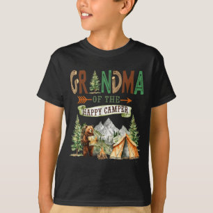 Grandma of The Happy Camper First Birthday Camping T-Shirt