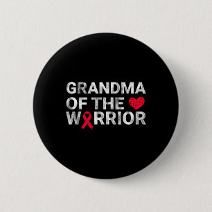 Grandma Of The Heart Warrior Heart Disease Awarene 6 Cm Round Badge