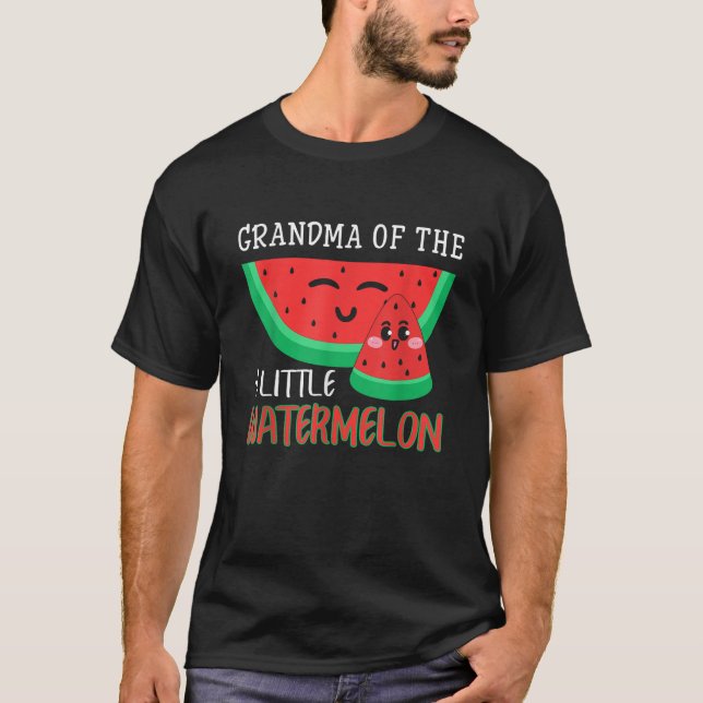 Grandma Of The Little Watermelon Melon Family Matc T-Shirt (Front)