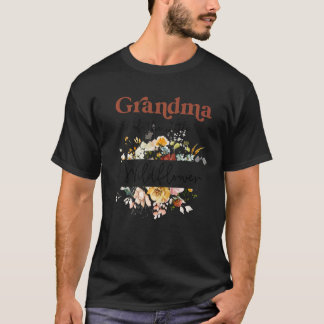 Grandma Of The Little Wildflower Birthday Party Ba T-Shirt